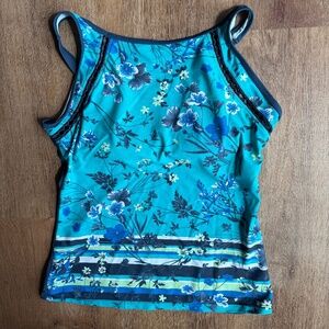 Old Navy Teal Tankini Swimsuit Top Swim Medium